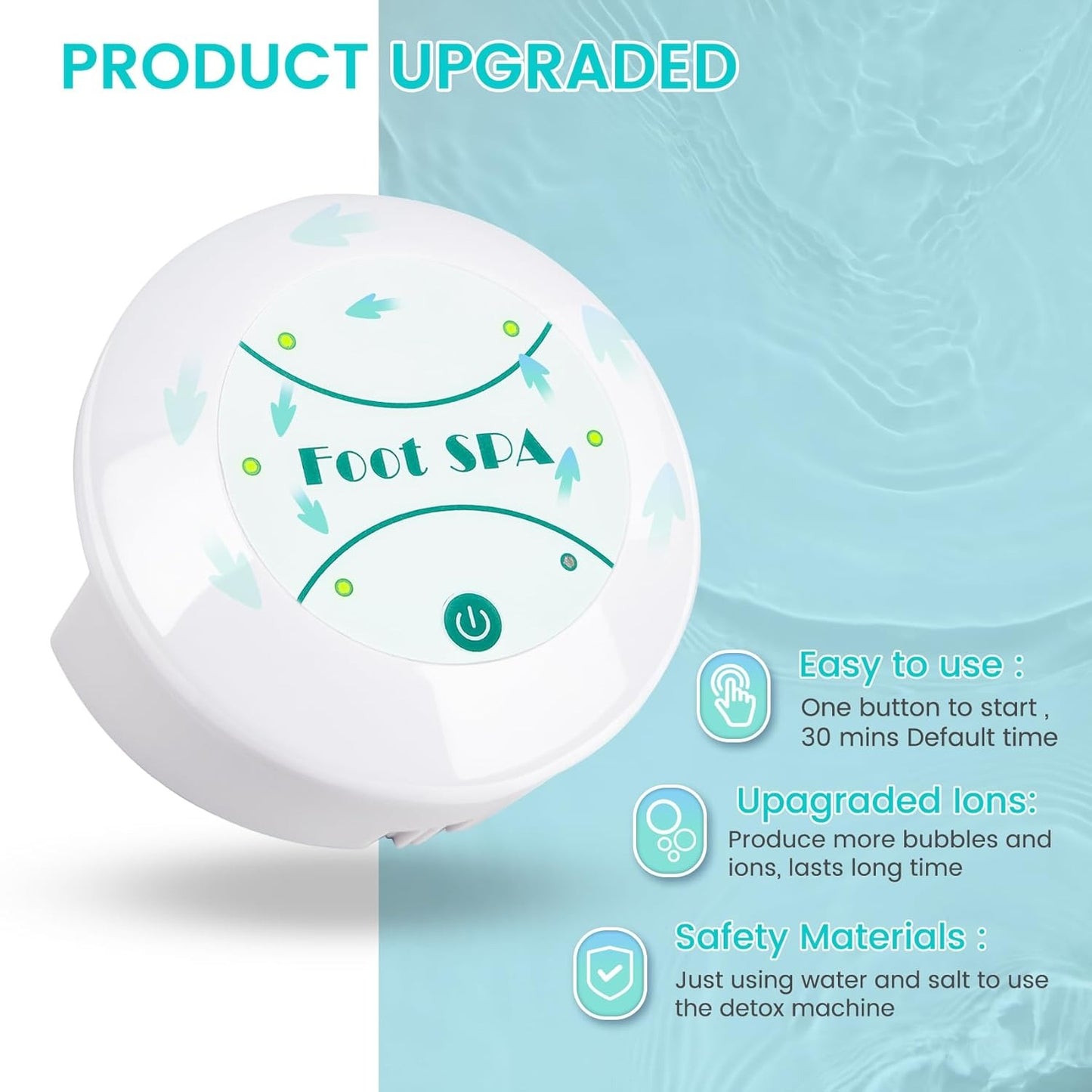 Foot Detox Cleanse Vibrating Whirlpool Soak Bath