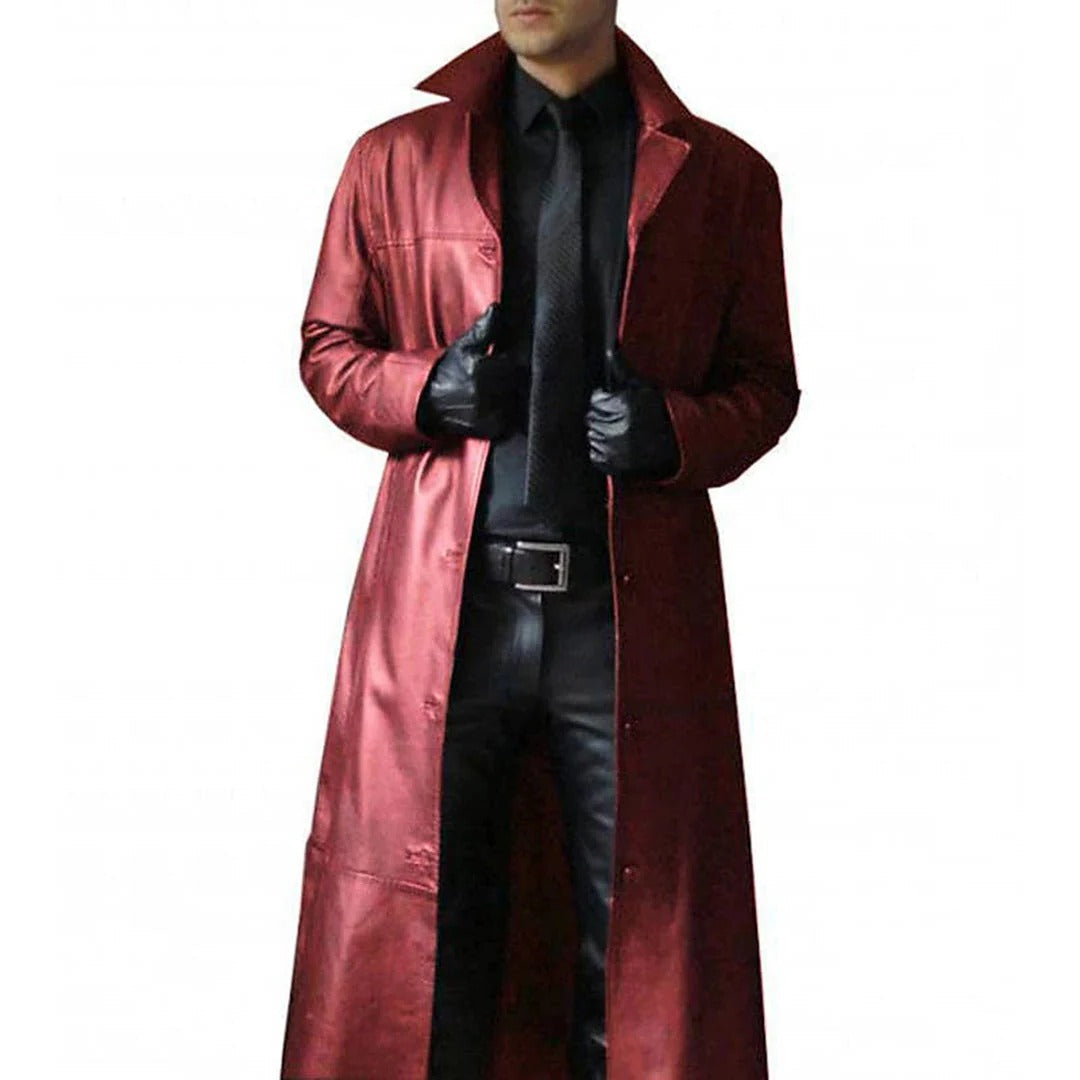 Premium Men's Leather Coat