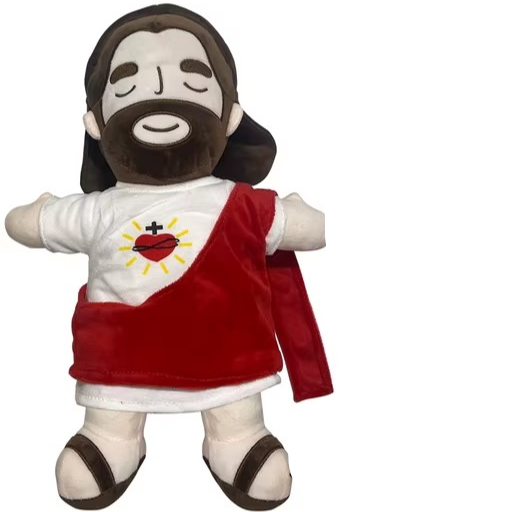 Comforting Plush Jesus Toy with Simulated Breathing for Relaxation