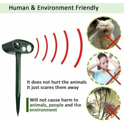 Outdoor Ultrasonic Rabbit Deterrent – Motion-Activated Animal Repeller