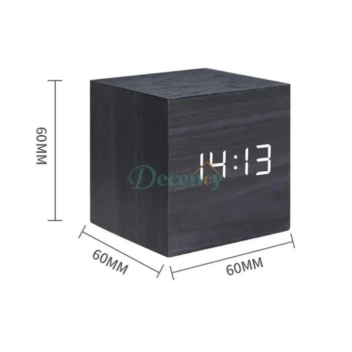 Digital Wooden Block Clock