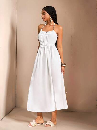 Sleeveless V-Neck Maxi Dress