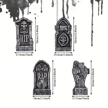 Halloween Tombstone Gravestones with Stakes