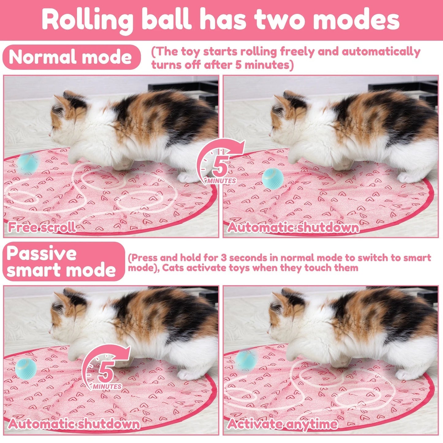 Interactive Cat Hunting Toy with Smart Ball