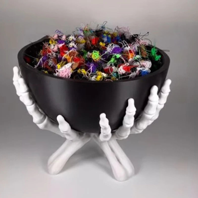 Gothic Skeleton Hands Halloween Candy Bowl