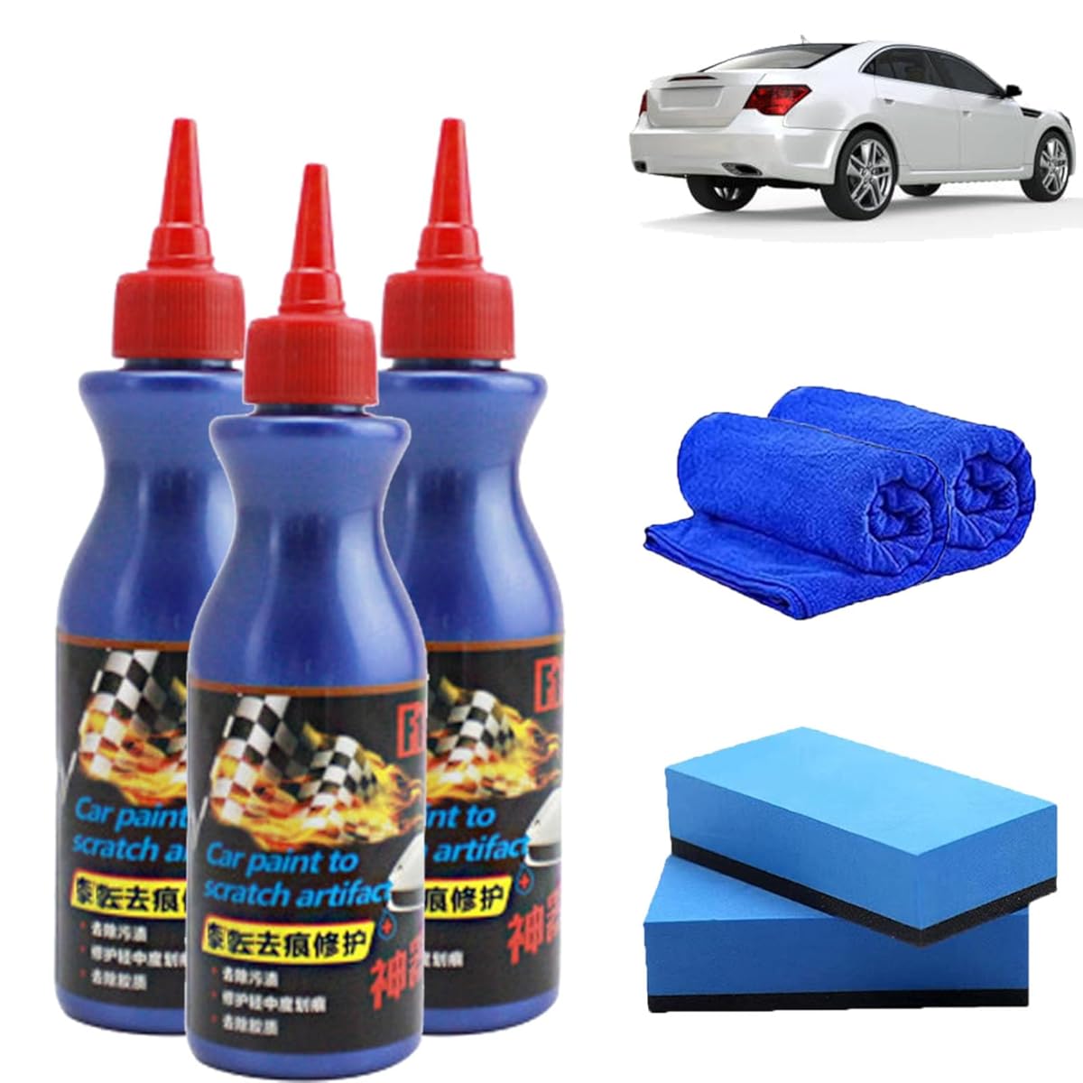 Car Scratch Remover Kit – Helps Reduce Surface and Deep Marks