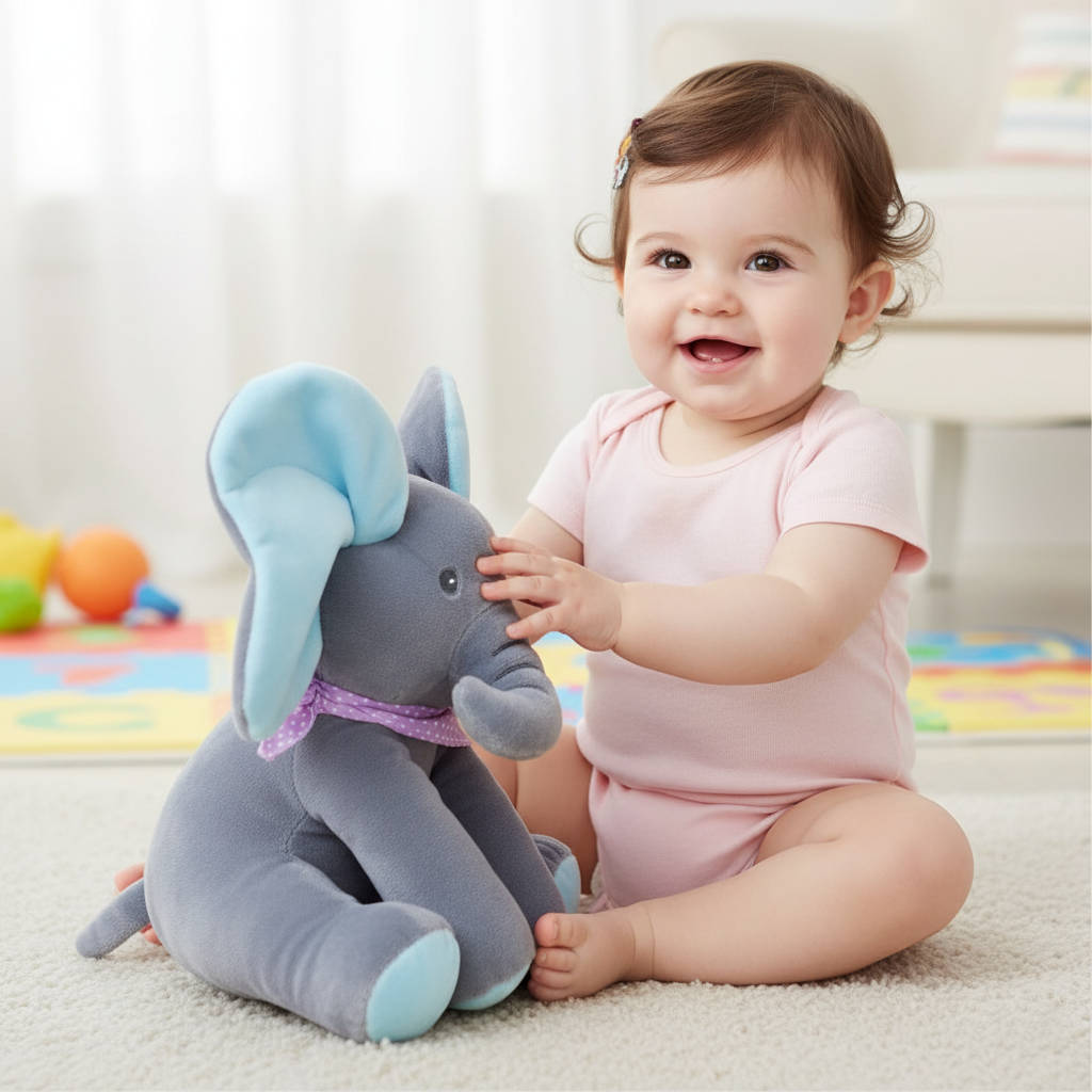 Peek a boo Talking Elephant toy