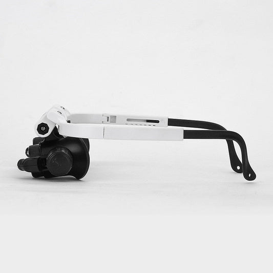 LED Magnifier Glasses with Three Interchangeable Lenses