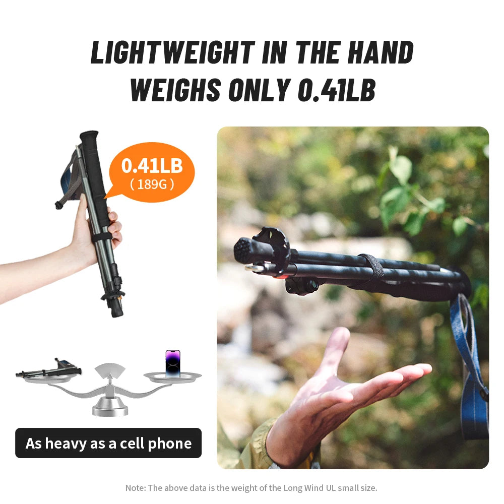 Foldable Telescopic Trekking Poles – Adjustable Hiking Support