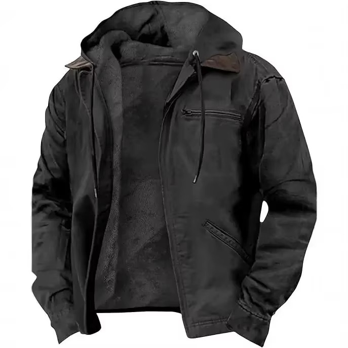Men's Heavyweight Hooded Workwear Jacket – Warm, Durable, and Relaxed Fit for Fall & Winter