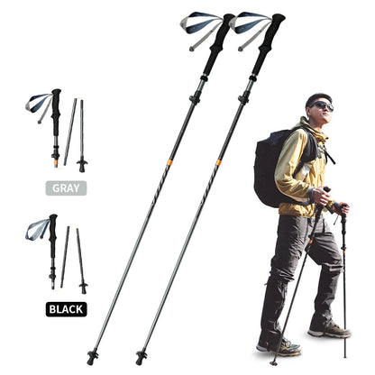 Foldable Telescopic Trekking Poles – Adjustable Hiking Support
