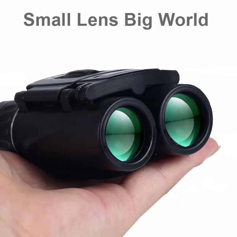 Compact long-range binoculars