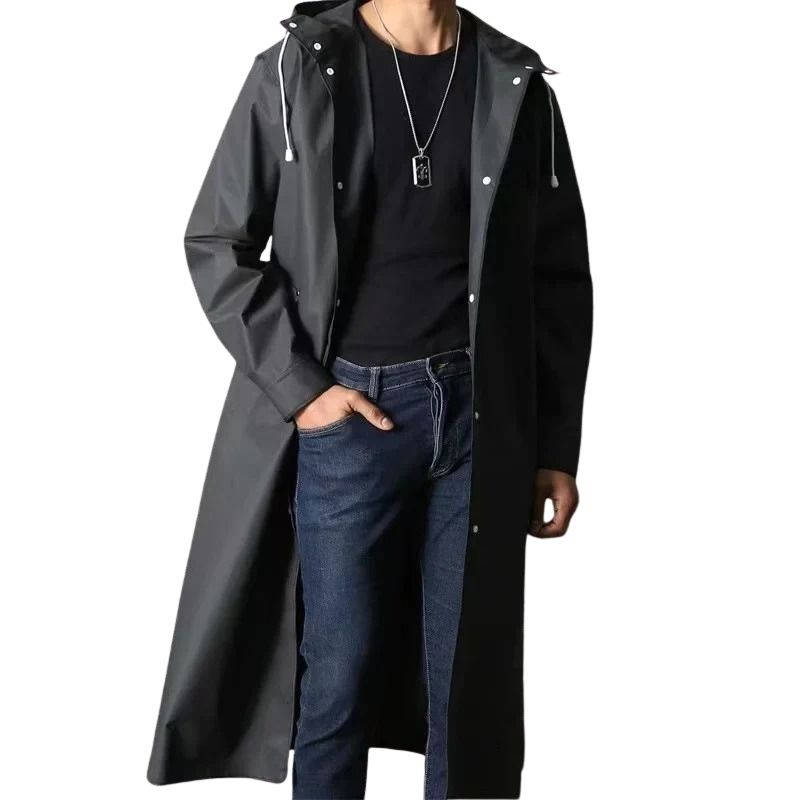 Waterproof Long Rain Coat With Hood Unisex