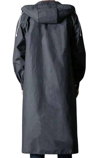 Waterproof Long Rain Coat With Hood Unisex