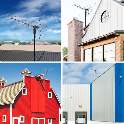 Extra Range 2025 Digital Outdoor HD TV Antenna with Full 360 Directional Motor Free HD Channels