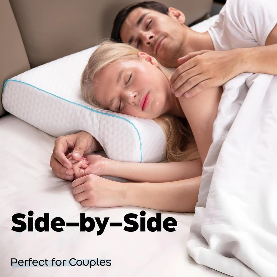 Orthopedic Couple Pillow with Arm Tunnel for Cuddling
