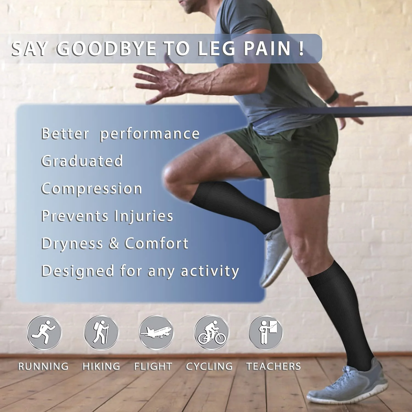 Copper Compression Socks 7-Pack for Sports, Workout & Recovery Support