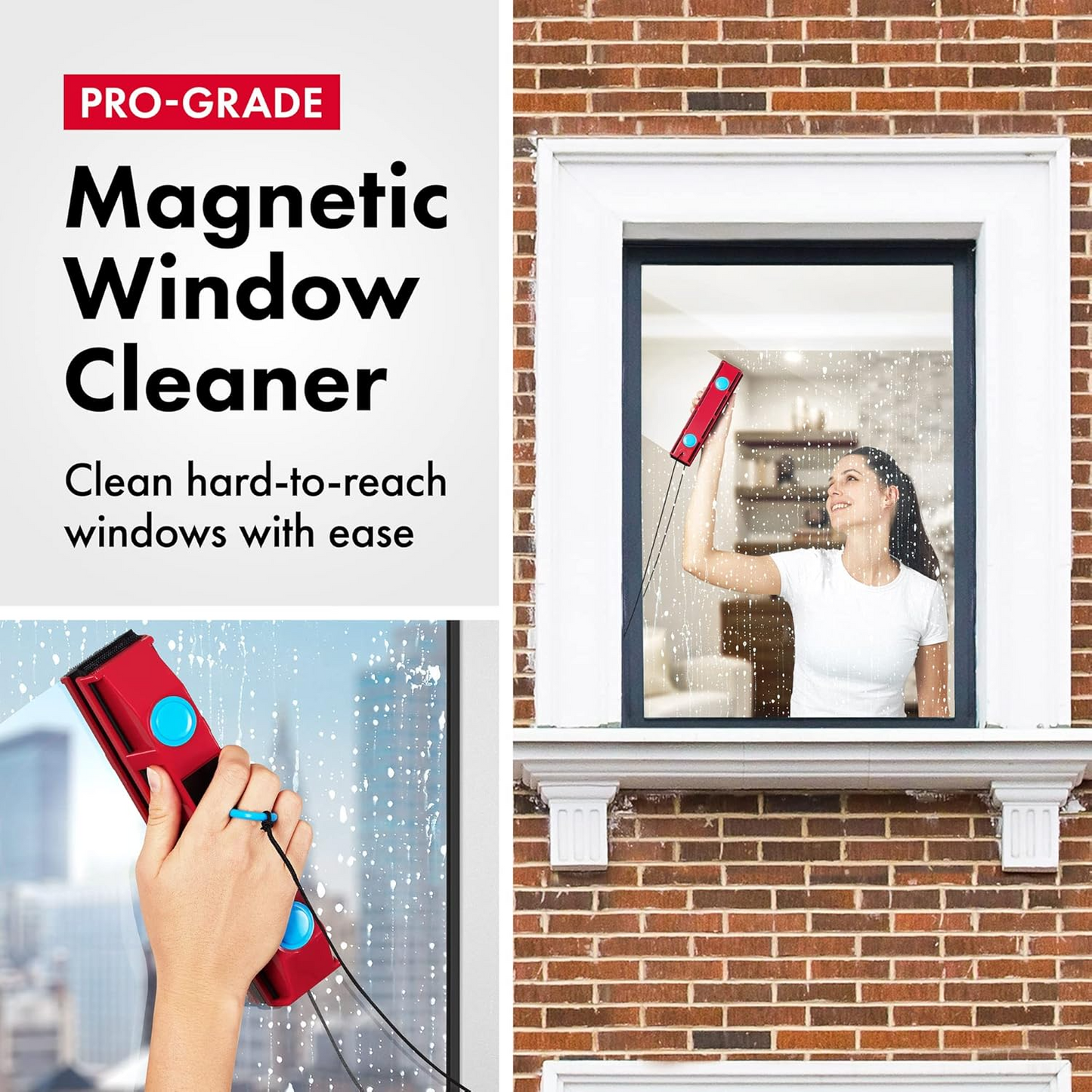 Magnetic Window Cleaner Double Sided Glass Cleaning Tool