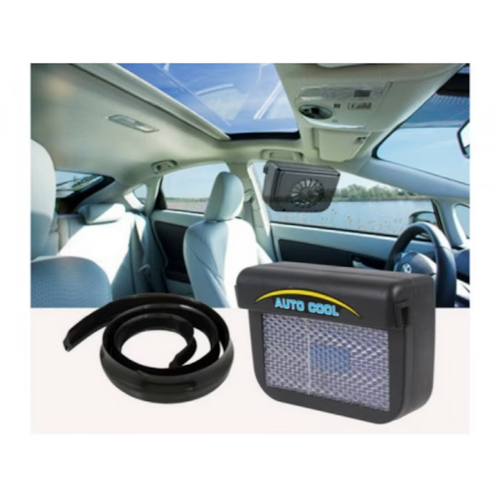 Solar Powered Car Window Vent Fan for Cooling