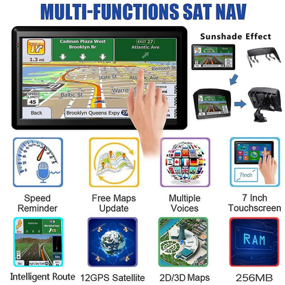 7 Inch GPS Navigation System for Cars and Trucks