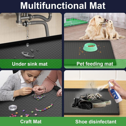 Large Under Kitchen Sink Mat Silicone Protective Liner