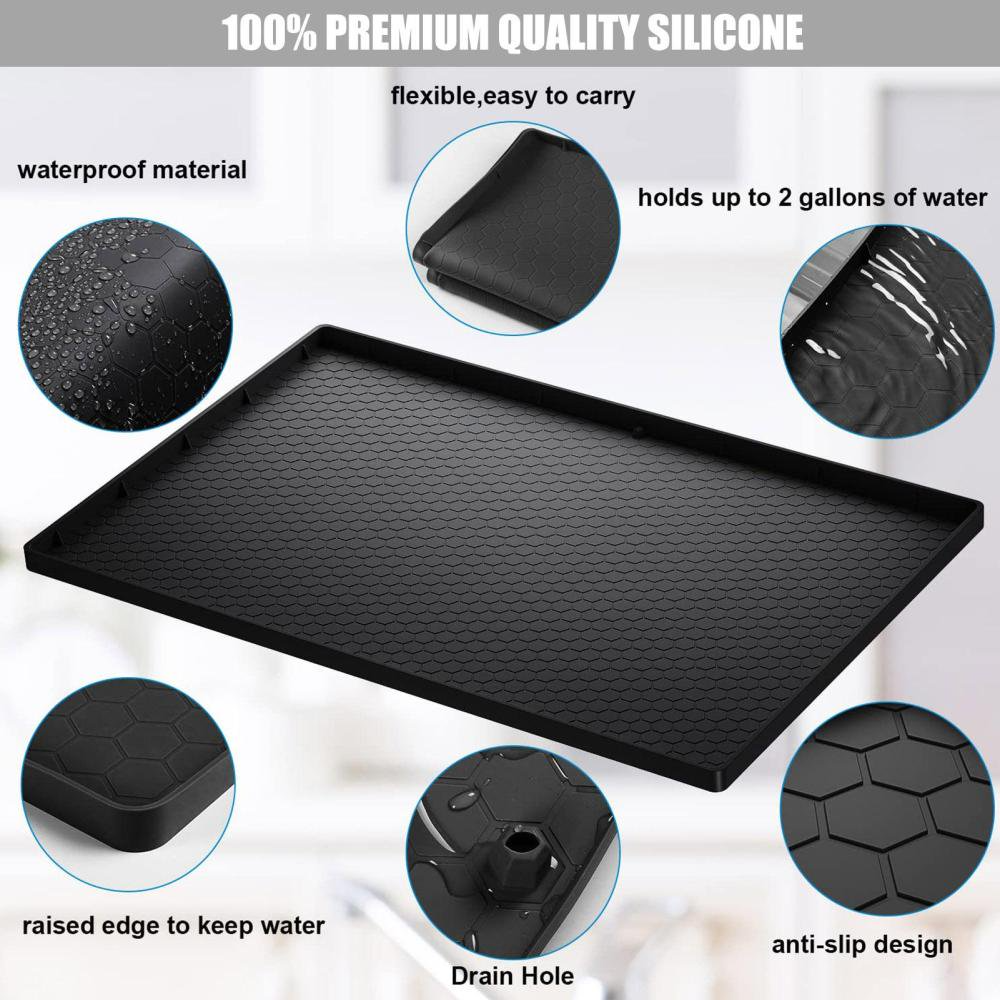 Large Under Kitchen Sink Mat Silicone Protective Liner