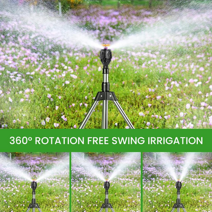 High Pressure Tripod Sprinkler Adjustable Rotating Lawn Sprayer