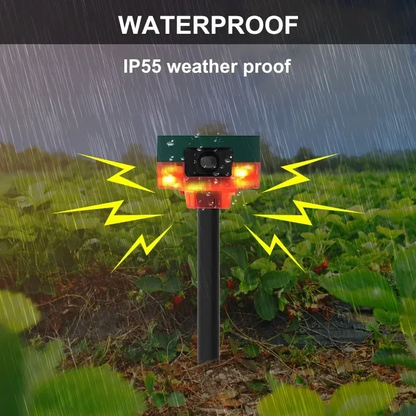 Solar-Powered Bird Repeller with Flashing Light
