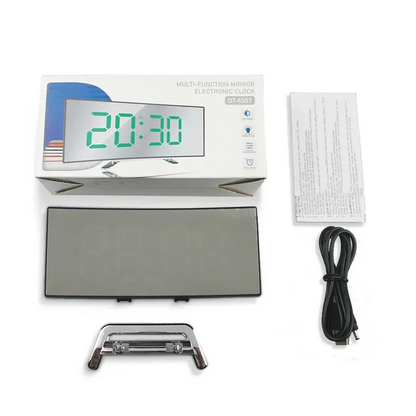 Curved LED Digital Clock with Adjustable Brightness