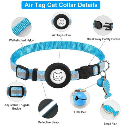 Waterproof Reflective Collar with AirTag Holder for Pets