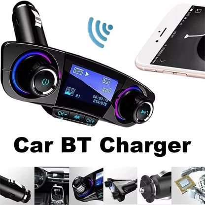 Bluetooth 5.0 Car FM Transmitter with USB Charger