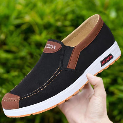 Stylish Men Casual Shoes Spring and Autumn, Trend Canvas Shoes, Lightweight Soft Flat Shoes, Comfortable Walking Shoes