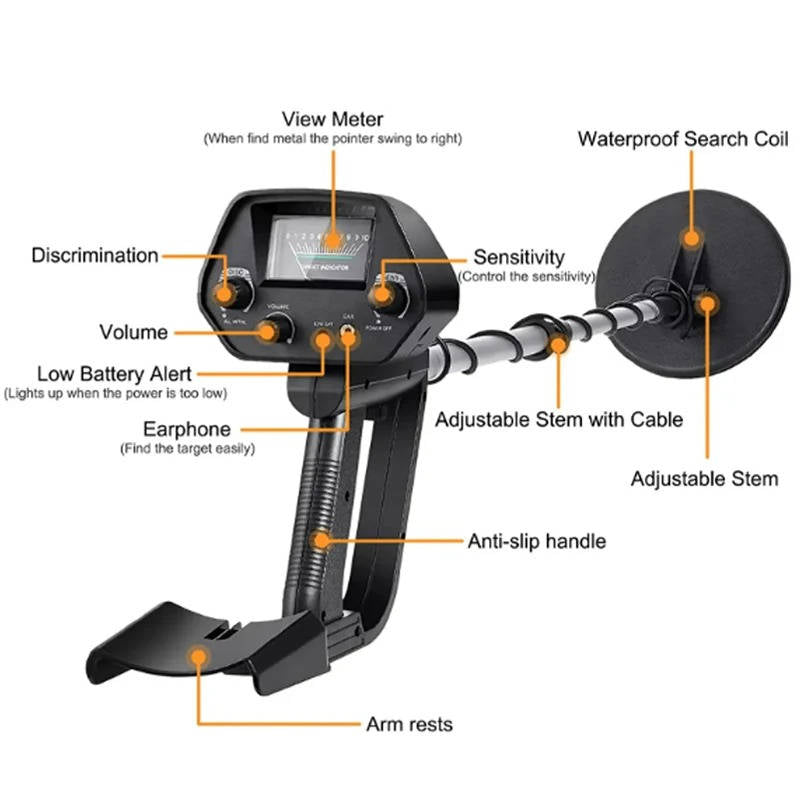 Professional Underground Metal Detector - High Accuracy For Gold Detecting &amp; Treasure Hunting
