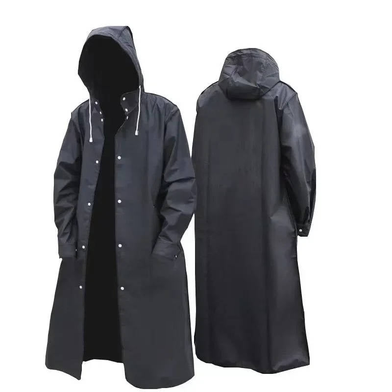 Waterproof Long Rain Coat With Hood Unisex