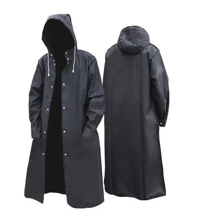 Waterproof Long Rain Coat With Hood Unisex