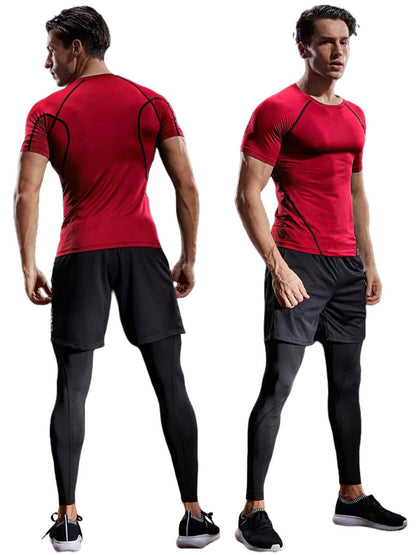 Mens Compression Shirt Short Sleeve
