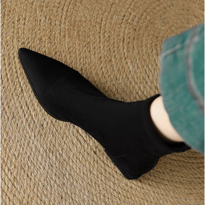 Women's Suede Ankle Boots Low Heel
