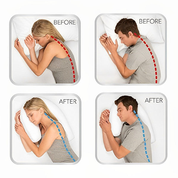 Orthopedic Ear Pillow for Side Sleeping Comfort