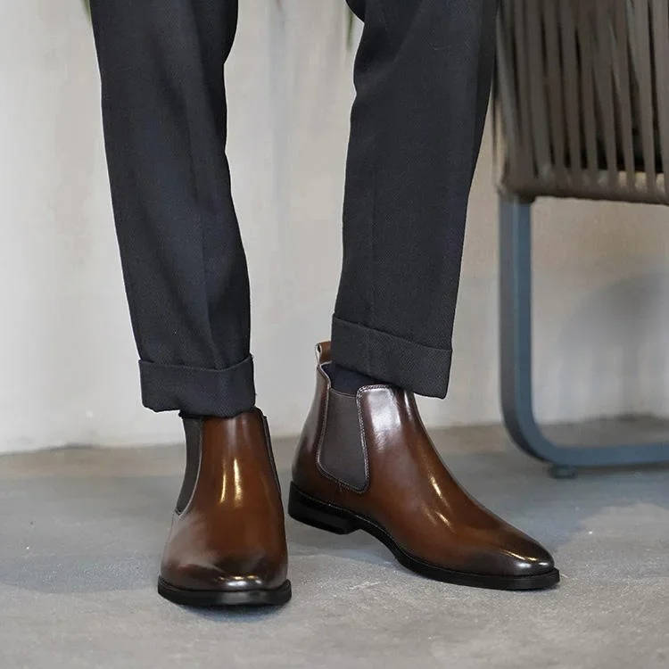 Classic Chelsea Boots for Men Genuine Leather