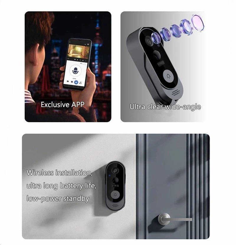Wireless Smart Video Doorbell | No Subscription Needed | High Definition Camera Doorbell