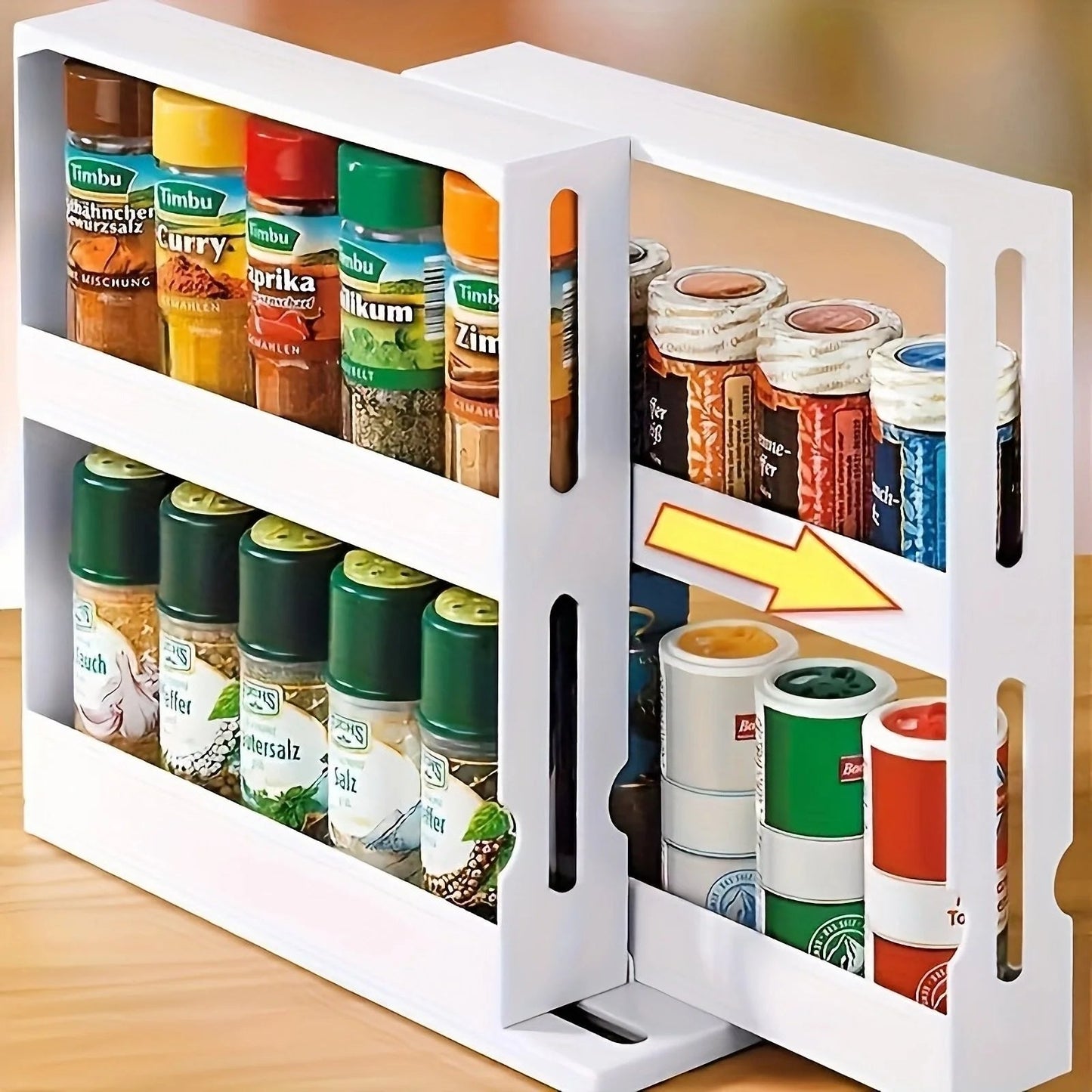 Spice Rack Organizer with Swivel Shelves
