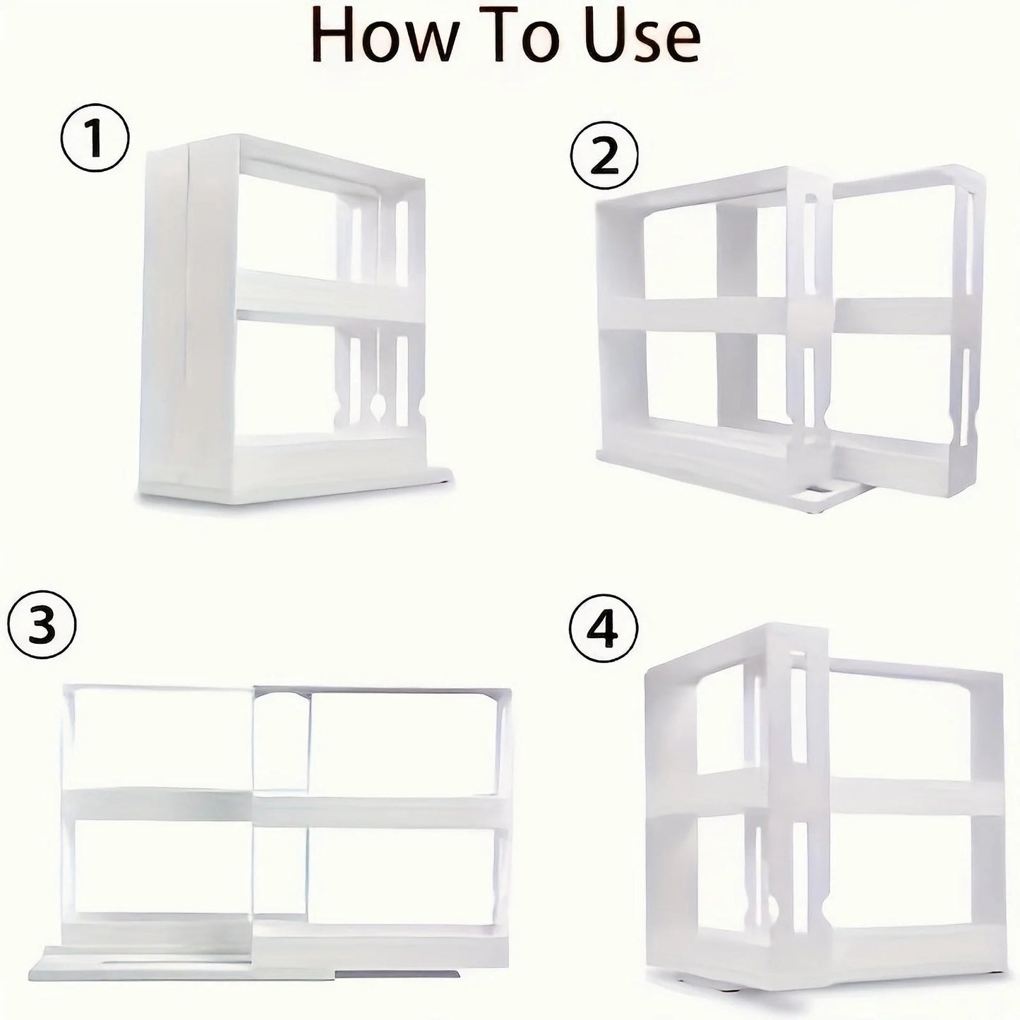 Spice Rack Organizer with Swivel Shelves