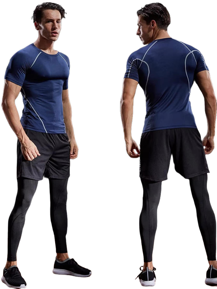 Mens Compression Shirt Short Sleeve