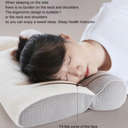 Ergonomic Goose Down Pillow with Cervical Support