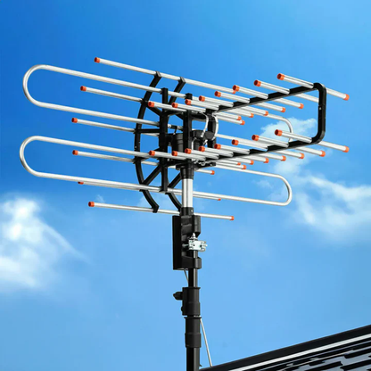 Outdoor HDTV Antenna with 500+ Mile Range – UHF/VHF/FM Compatible
