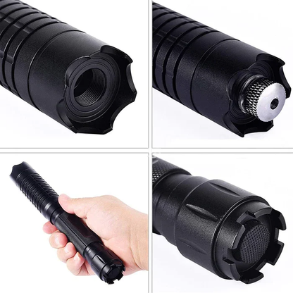 Burning Blue Tactical Laser Light – Heavy-Duty Military Flashlight