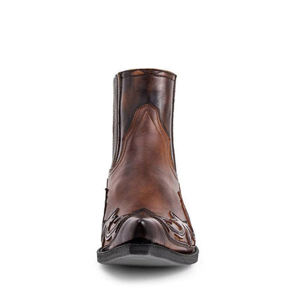 Western Ankle Boots Leather For Women