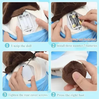 Comforting Plush Jesus Toy with Simulated Breathing for Relaxation
