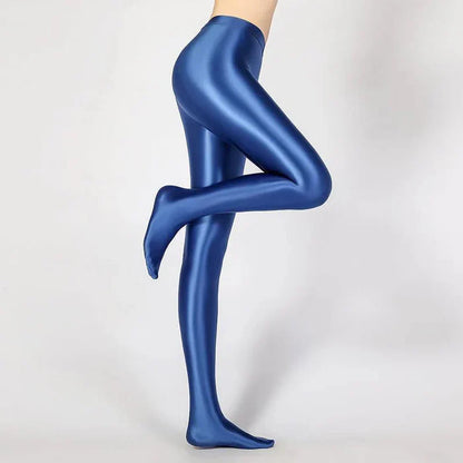 Glossy Opaque Shiny High Waist Sexy Stockings - High Elastic Skinny Leggings Pencil Pants