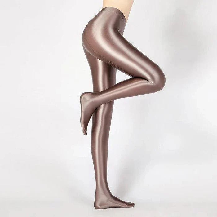 Glossy Opaque Shiny High Waist Sexy Stockings - High Elastic Skinny Leggings Pencil Pants